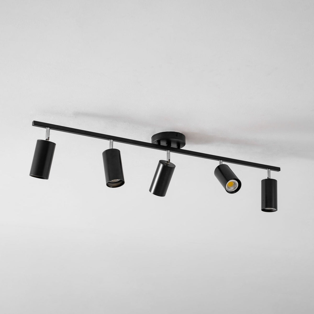 Evanna Modern Ceiling Light with Adjustable Spotlights, Gold Accents