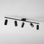 Evanna Modern Ceiling Light with Adjustable Spotlights, Gold Accents