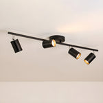 Evanna Modern Ceiling Light with Adjustable Spotlights, Gold Accents