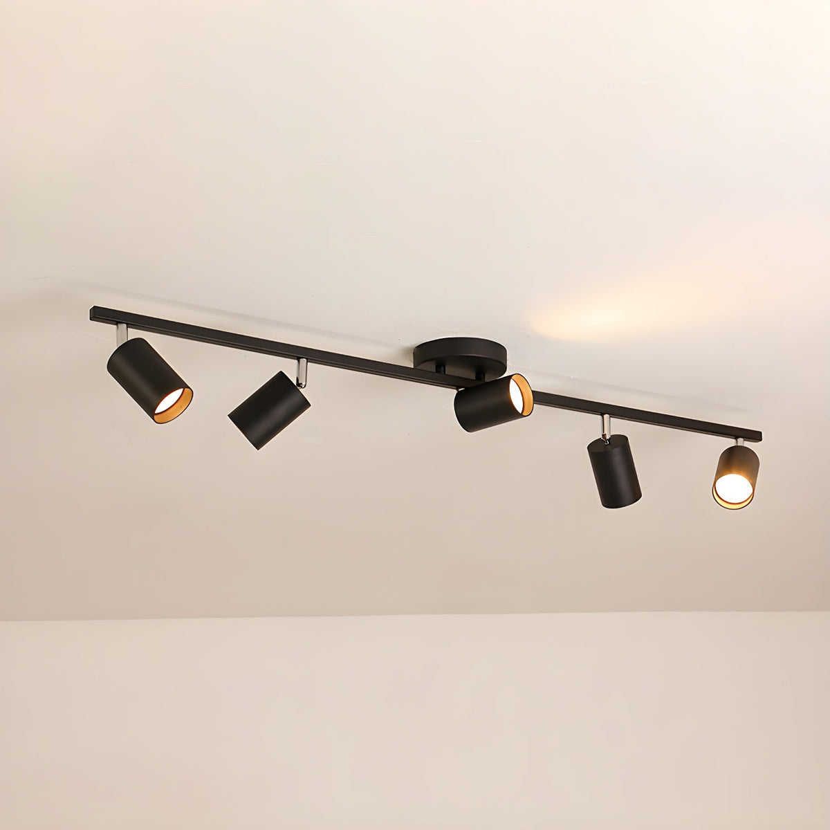 Evanna Modern Ceiling Light with Adjustable Spotlights, Gold Accents
