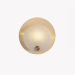 Lumen Alabaster Wall Sconce in Gold with White Alabaster Shade
