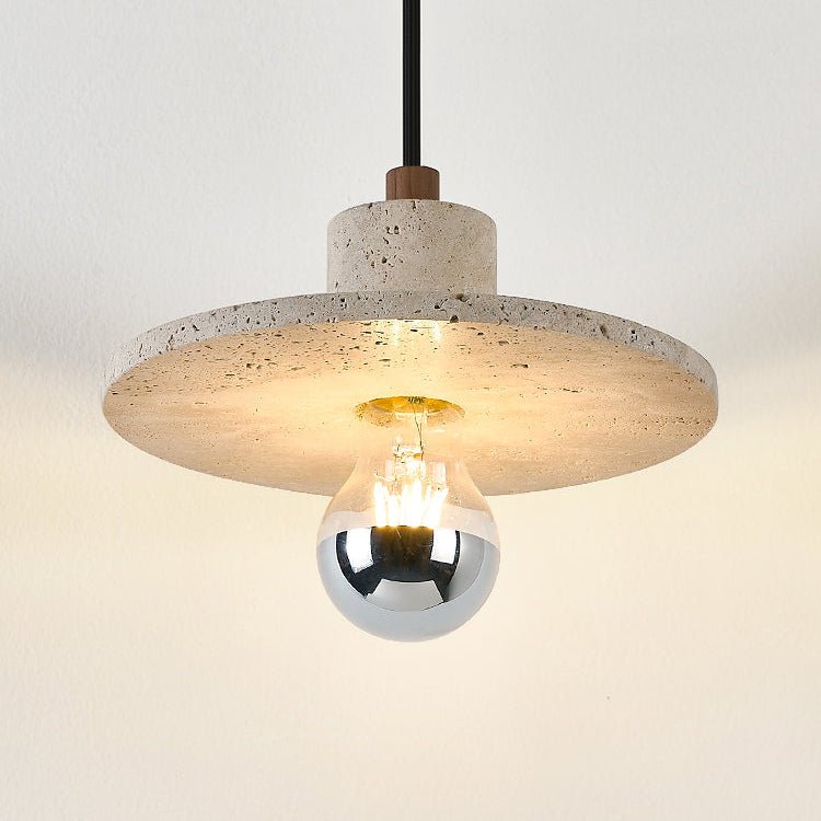 Evirlo Travertine Pendant Light – Modern Stone Pendant Lamp for Dining and Living Spaces