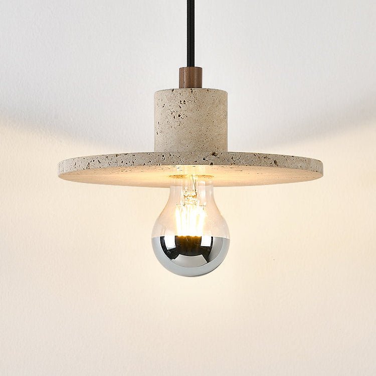 Evirlo Travertine Pendant Light – Modern Stone Pendant Lamp for Dining and Living Spaces
