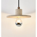 Evirlo Travertine Pendant Light – Modern Stone Pendant Lamp for Dining and Living Spaces
