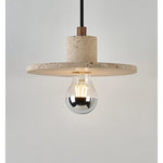 Evirlo Travertine Pendant Light – Modern Stone Pendant Lamp for Dining and Living Spaces