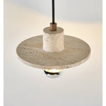 Evirlo Travertine Pendant Light – Modern Stone Pendant Lamp for Dining and Living Spaces