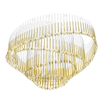 Eyelet Linear LED Chandelier in Chrome, Gold, or Rose Gold