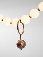 Ezrah Modern Linear LED Pendant Light – Frosted Glass Orbs