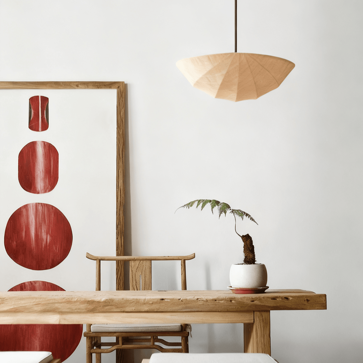 Fabric Saucer Pendant Light – Modern Minimalist Ceiling Lamp for Dining & Living Spaces