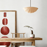 Fabric Saucer Pendant Light – Modern Minimalist Ceiling Lamp for Dining & Living Spaces