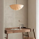 Fabric Saucer Pendant Light – Modern Minimalist Ceiling Lamp for Dining & Living Spaces