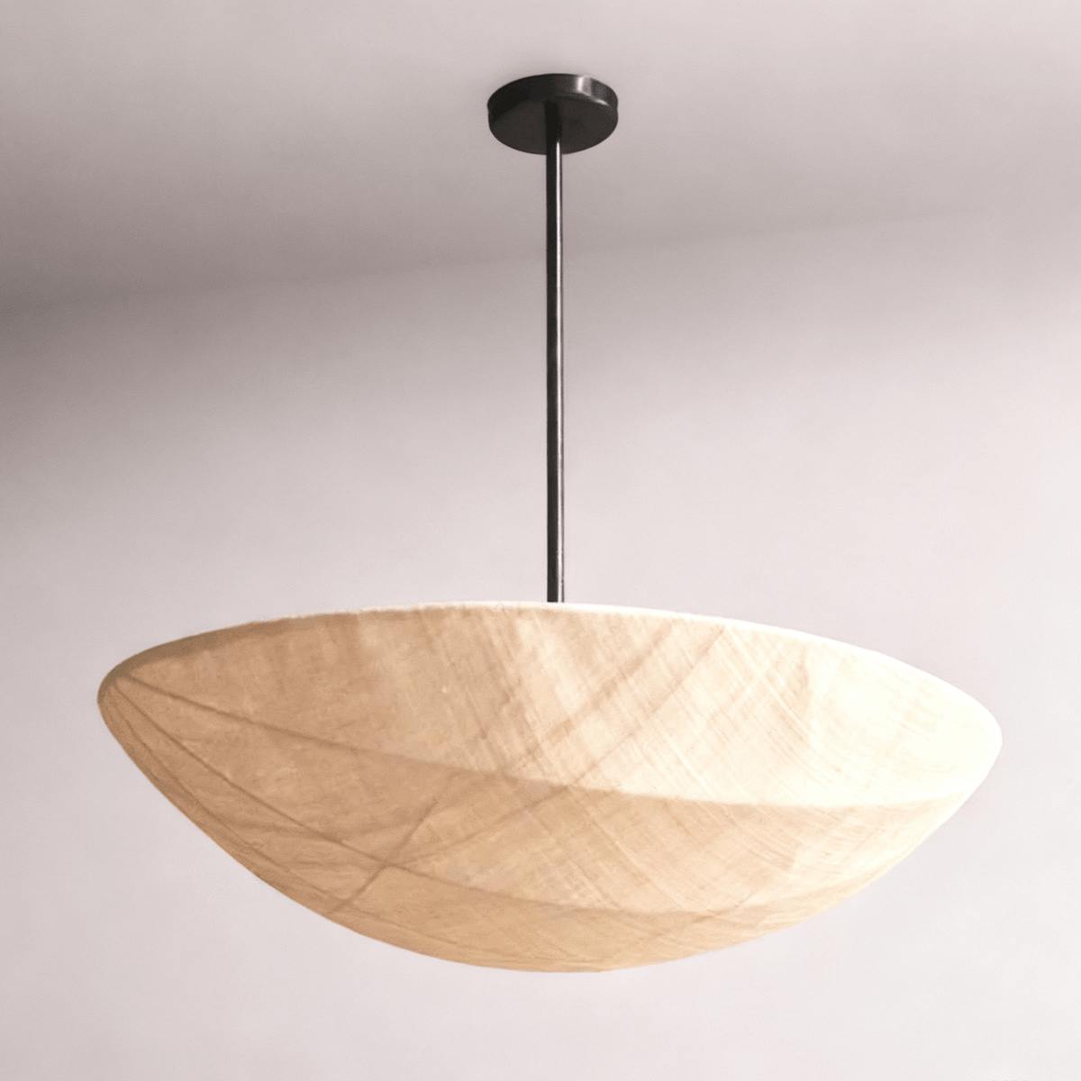 Fabric Saucer Pendant Light – Modern Minimalist Ceiling Lamp for Dining & Living Spaces