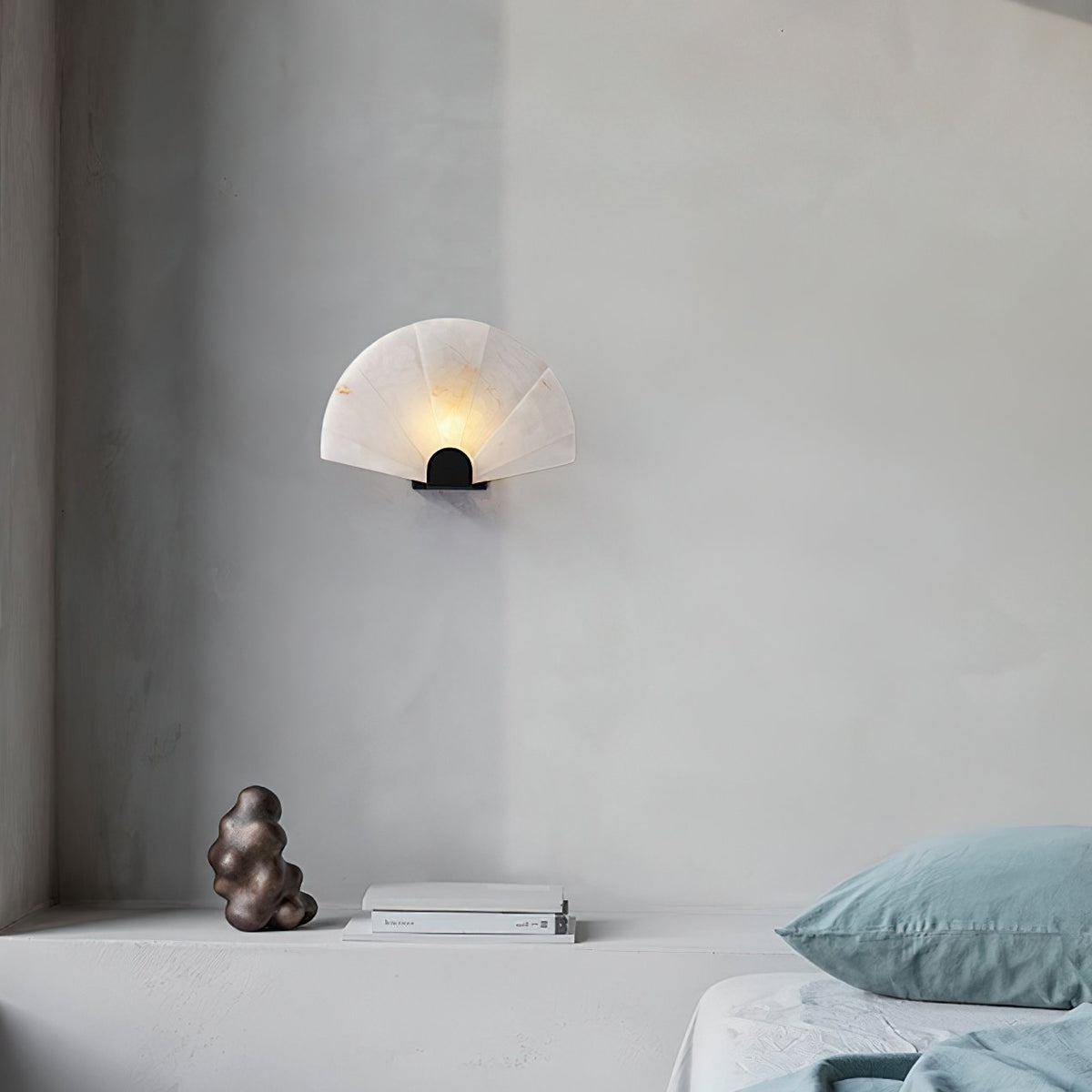 Fan Shaped Alabaster Wall Light