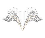 Feather Glass Pendant Light Amber Clear Color Flying Pendant Lamp Staircase Designer