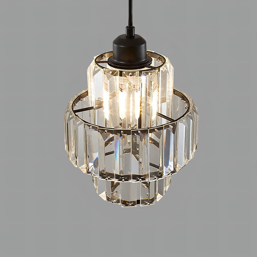 Simple Restaurant Crystal Single Head Pendant Lamp