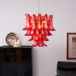 Fiametta Murano Glass Chandelier – Handcrafted Red Glass Pendant Light
