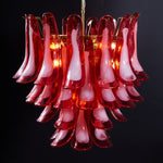 Fiametta Murano Glass Chandelier – Handcrafted Red Glass Pendant Light