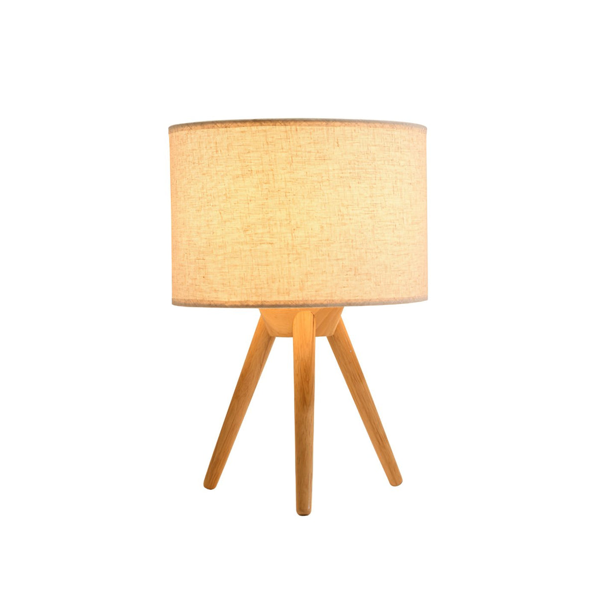 Fidel Solid Wood Tripod Table Lamp