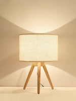 Fidel Solid Wood Tripod Table Lamp