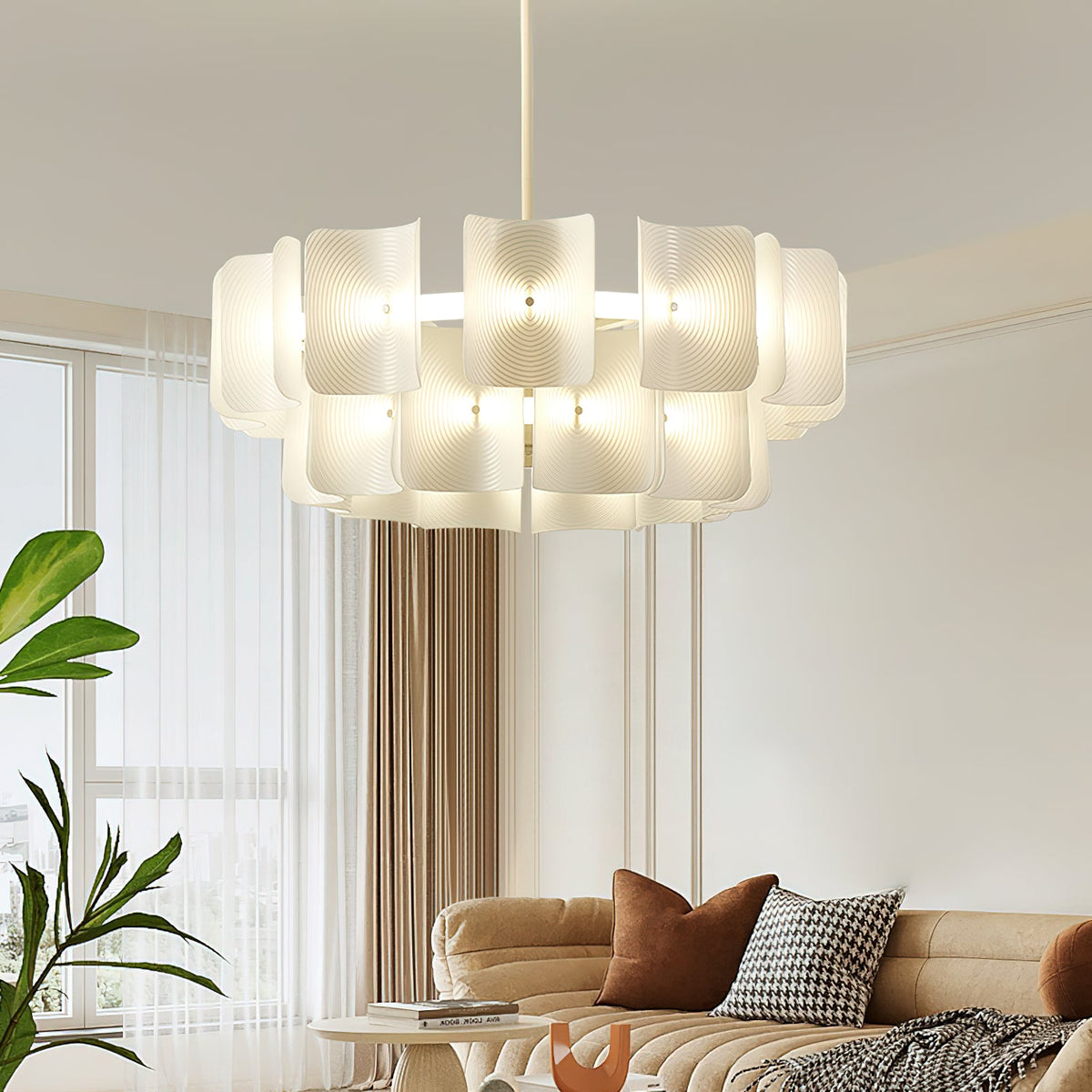 Fingerprint Chandelier – Modern LED Pendant Light for Dining Room, Living Room, and Bedroom