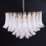 Fiora Pink Glass Chandelier – 17-Light Tiered Murano-Style Pendant for Dining Room & Living Room