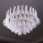 Fiora Pink Glass Chandelier – 17-Light Tiered Murano-Style Pendant for Dining Room & Living Room