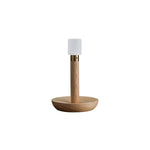 Fire Stick Cordless Wooden Table Lamp with LED