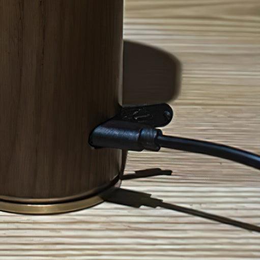 Fire Stick Cordless Wooden Table Lamp with LED