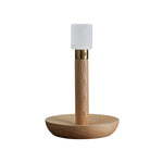 Fire Stick Cordless Wooden Table Lamp with LED