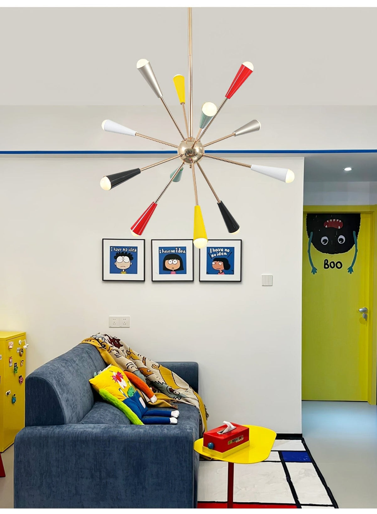 Firework Pop Chandelier – Mid-Century Modern Starburst Pendant Light
