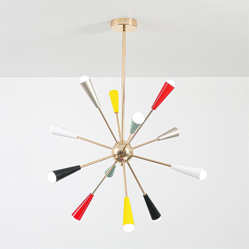 Firework Pop Chandelier – Mid-Century Modern Starburst Pendant Light