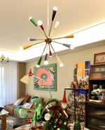 Firework Pop Chandelier – Mid-Century Modern Starburst Pendant Light