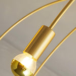 Fireworks Semi Flush Mount Ceiling Light in Brass and Glass for Modern Interiors