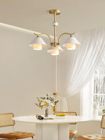 flared-gold-ceramic-chandelier