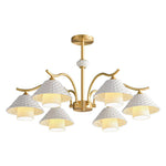 flared-gold-ceramic-chandelier