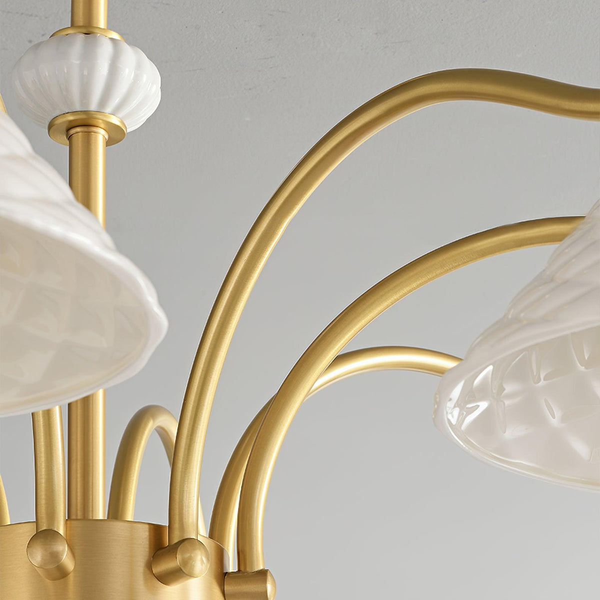 flared-gold-ceramic-chandelier