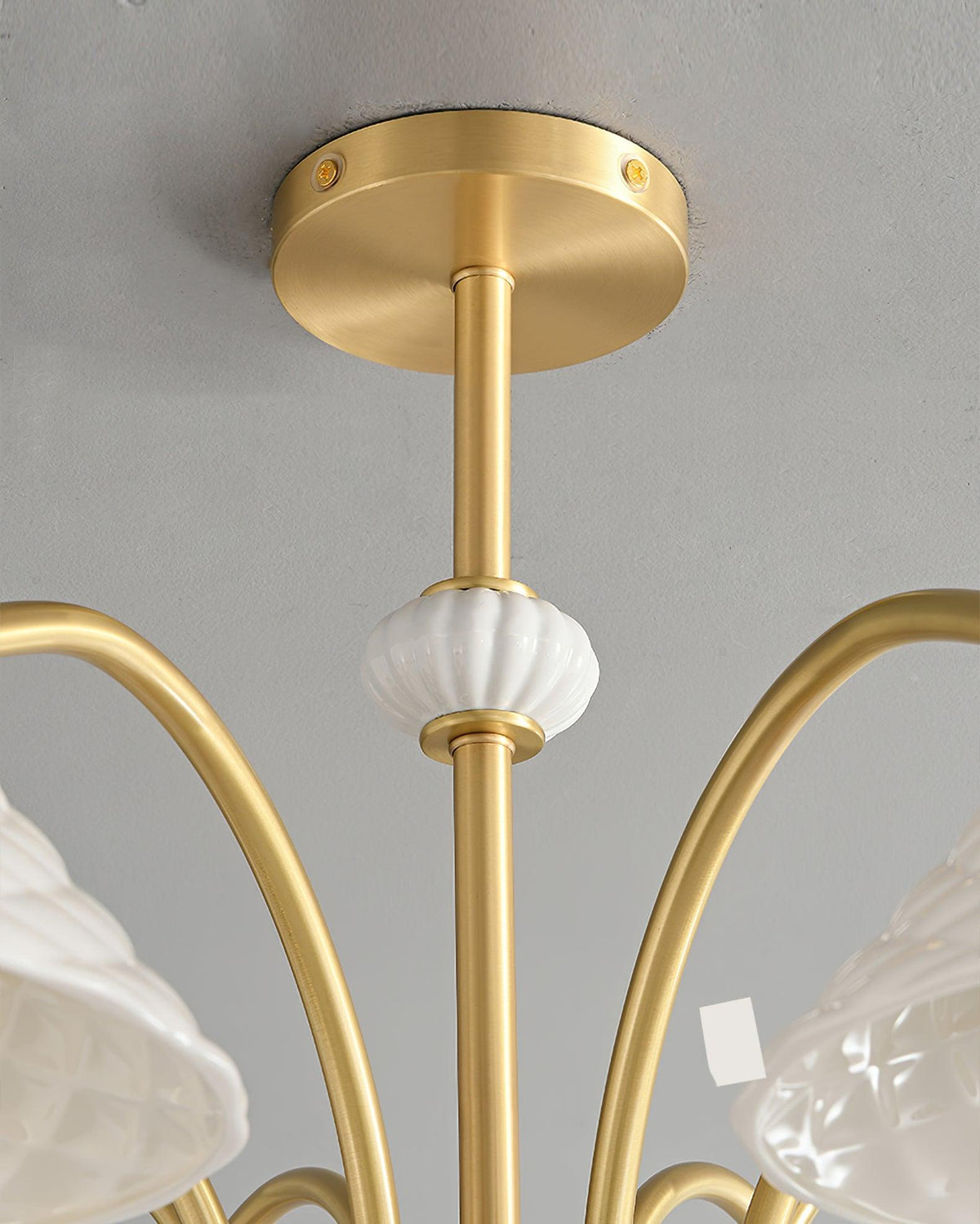 flared-gold-ceramic-chandelier