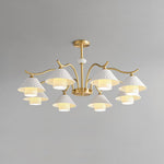 flared-gold-ceramic-chandelier