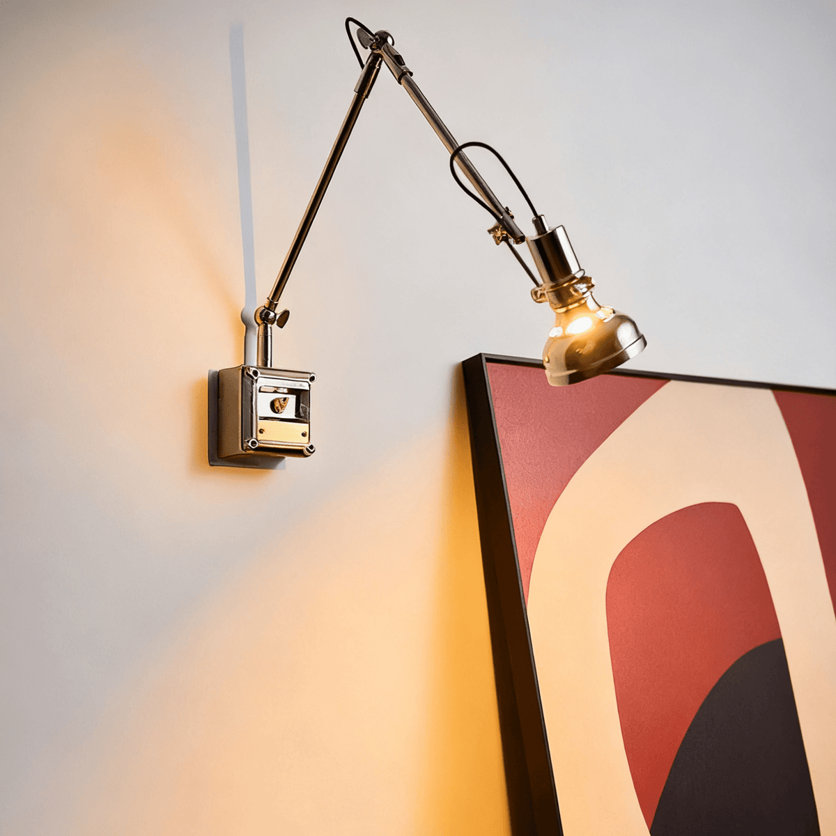 Flex Arm Wall Sconce with Adjustable Metal Shade for Modern Interiors