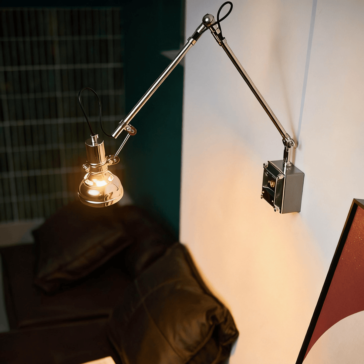 Flex Arm Wall Sconce with Adjustable Metal Shade for Modern Interiors