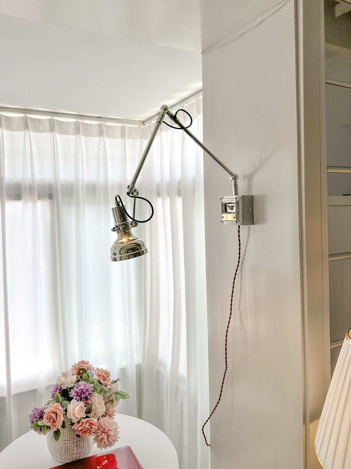 Flex Arm Wall Sconce with Adjustable Metal Shade for Modern Interiors