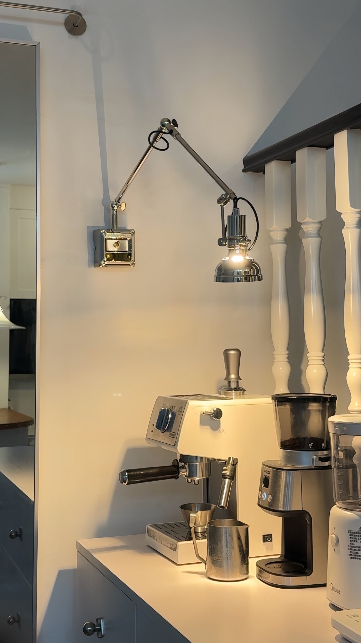 Flex Arm Wall Sconce with Adjustable Metal Shade for Modern Interiors
