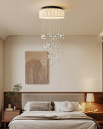 Floating Crystal Flower Ceiling Lamp