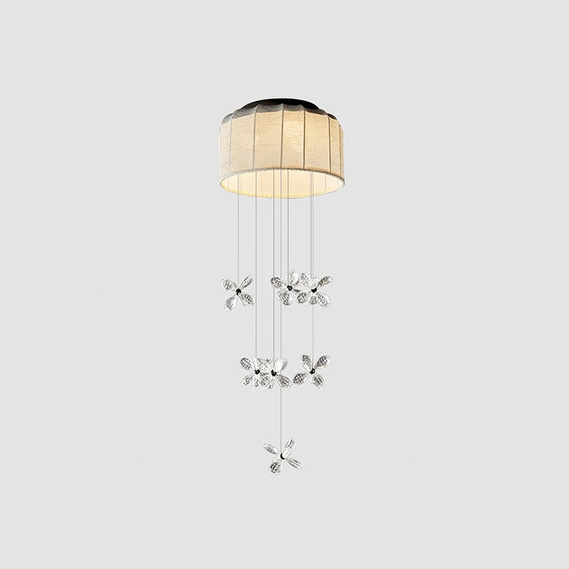 Floating Crystal Flower Ceiling Lamp