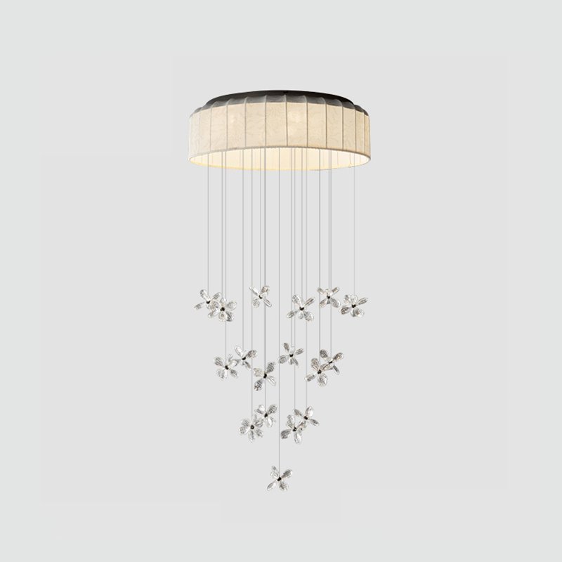 Floating Crystal Flower Ceiling Lamp