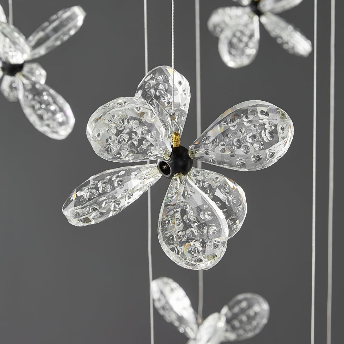 Floating Crystal Flower Ceiling Lamp