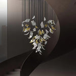 diy-floating-leaves-chandelier