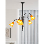 Petalia Blossom Chandelier – Floral Glass Pendant Light for Dining Room and Living Room
