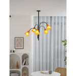 Petalia Blossom Chandelier – Floral Glass Pendant Light for Dining Room and Living Room