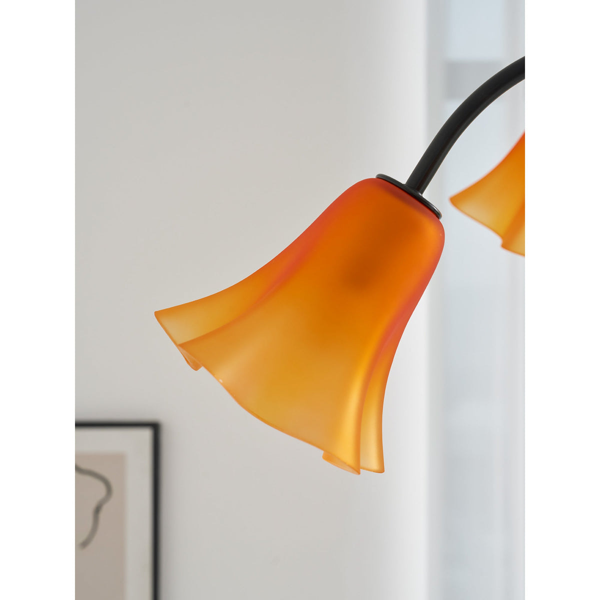 Petalia Blossom Chandelier – Floral Glass Pendant Light for Dining Room and Living Room